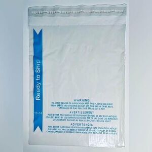 11x14 Clear Shipping sealable Poly Bags w/ Suffocation Warning  100ct